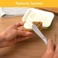 thumbnail image 5 of 2 Pcs Butter Knife Little Cheese Spreader Knives Stainless Steel Spreader Knife Set Cocktail Knives for Condiments Cheese Charcuterie Board Jam Pastry Making, 5 of 7