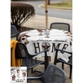 thumbnail image 4 of Outdoor Tablecloth with Umbrella Hole and Zipper, Sweet Home Square Table Cloth 54x54 Inch Waterproof Tablecloth, Western Stars Bird Houses White Wood Plank Picnic Table Cover for Patio Camping, 4 of 7