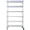 Chrome, variant on Arched 4-Tier Storage Cabinet with Carved Edges, MDF Bookcase with Black Metal Frame & Hand-Painted Finish, Freestanding Display Shelf for Living Room, Study, Office (27.75L x 11.8W x 45.7H in)