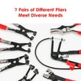 thumbnail image 4 of 9 PCS Fil Flexible Longue Portée Pince Pinces Kit Détachant de Tuyau d'Automobile Fuel Oil Water Séparation Pivotant Angle Plat Collier Pinces à Clic-R Réparation Automobile, 4 of 7