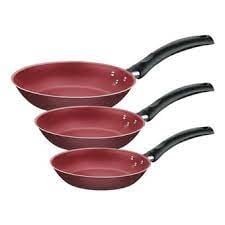 Juego de Sartenes Tramontina Turim Rojo Granito 3 Piezas 20298971