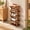 Tawny, variant on JUANYU Shoes Rack Organizer,Multi Tier Wooden Foldable Storage Rack for Home Shoe Storage with Durable Cross Structure,7-Tier,Tawny