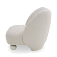 thumbnail image 3 of Reno Loy 31 Inch Accent Chair, White Polyester, Modern Round Legs, 3 of 6