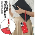 thumbnail image 5 of REQO Phone Case for Samsung Galaxy S21 Ultra 5G Wallet Cover with RFID Blocking Credit Card Holder Wrist Crossbody Strap Lanyard Stand Cell Accessories S21ultra 21S S 21 21ultra G5 Women Men Red, 5 of 6