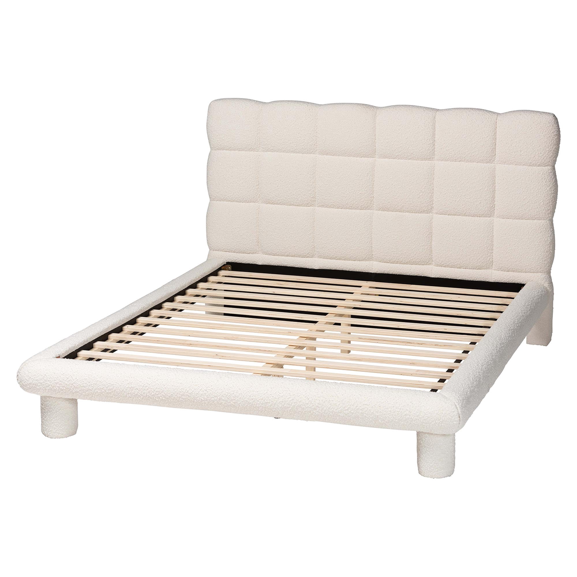 Baxton Studio Ralayna Modern Luxe Platform Bed, Queen, Ivory
