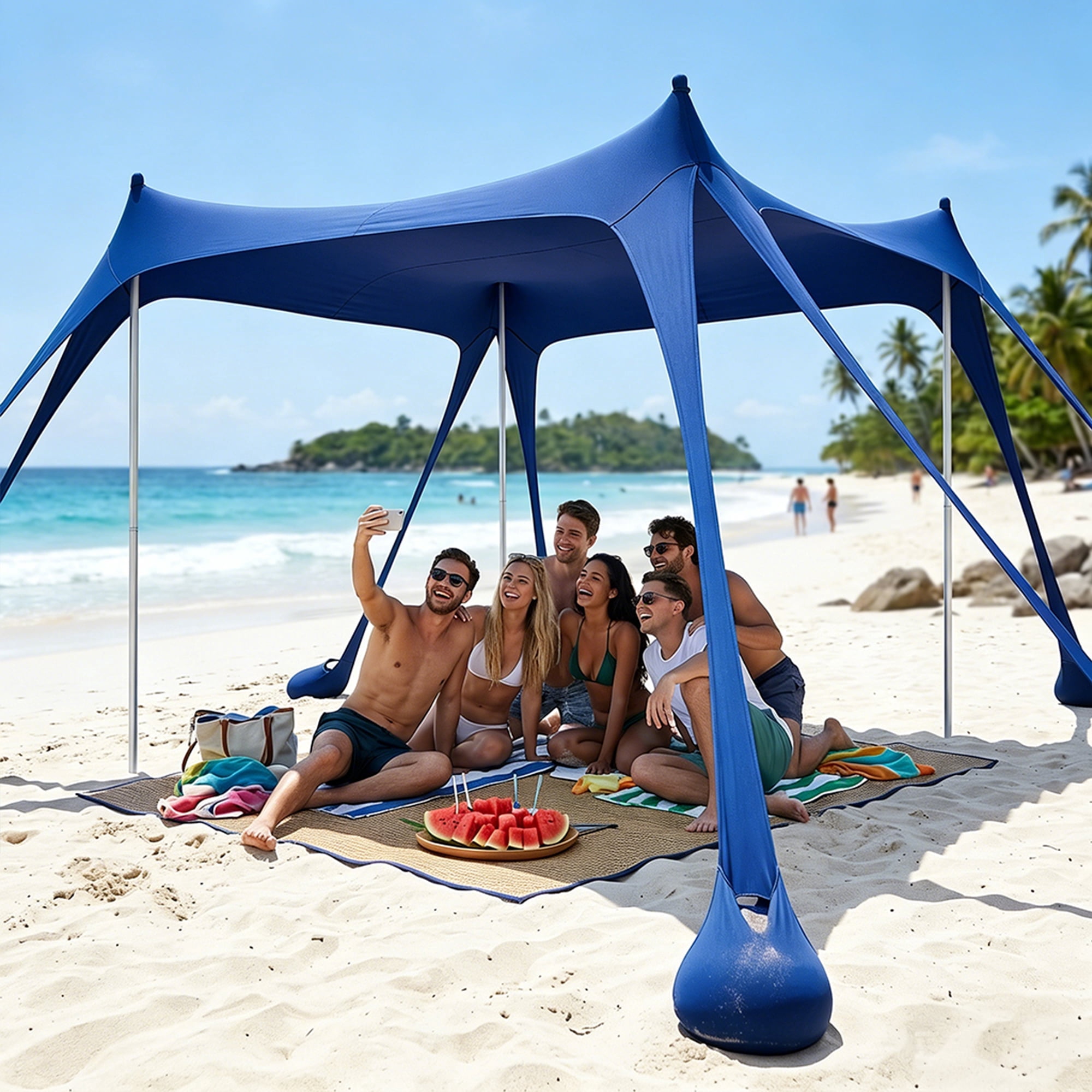 Free Shipping! Ozark Trail Pop-Up Beach Shelter 6.8 ft x 5.9 ft