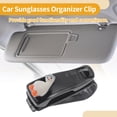 thumbnail image 3 of Clip de gafas de sol para automóvil Unique Bargains, clip universal para visera del sol, almacenamiento protector de gafas, resina ABS, esponja, negro y blanco, 2.76"x0.98" 1Pc, 3 of 7