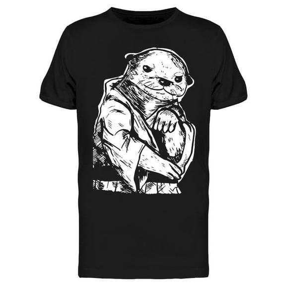 Otter In Kimono Ready To Attack T-Shirt Men -Image by Shutterstock, Male x-Large