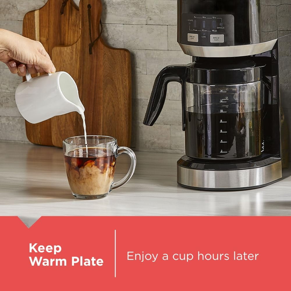 BLACK+DECKER Dual Brew Coffee Maker, 14-Cup Carafe, Single Serve, Auto-Clean, SS0441-0BD