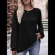 thumbnail image 4 of Camisas de Larga para Mujer, Moda Otoño 2025, Blusas Elegantes e Informales, Blusas Tipo Túnica Plisadas con Cuello Redondo. Negro L, 4 of 10