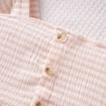 thumbnail image 5 of VNKIDY Girls Kids 2 Piece Striped Ribbed Outfit Sleeveless Square Neck Ruffle Strap Peplum Top With Wide Leg Pants For Summer Casual Wear Pink 2-3 Years, 5 of 7