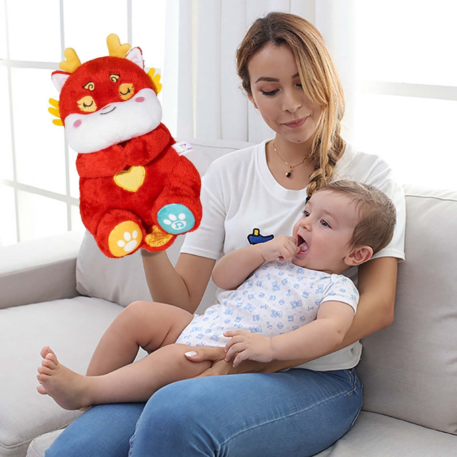Toys for Sleep Anxiety Portable Sound Machine with Soothing Music Calming Lights Gentle Breathing Motion Ideal 0+ Months