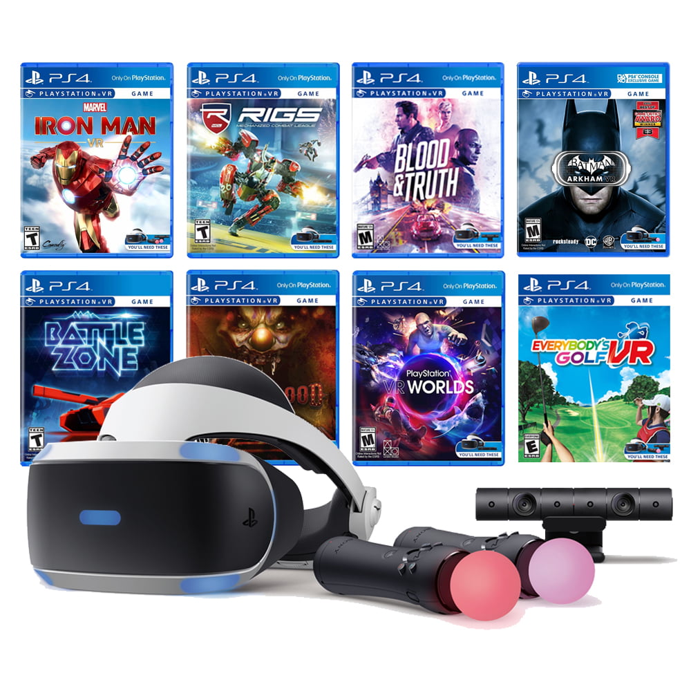 PlayStation VR 11-In-1 Deluxe Bundle PS4 & PS5 Compatible: VR Headset