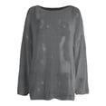 thumbnail image 4 of Wdgfv Women's Crewneck Sweater Pullover European Style Womens Solid Knit Pullover Sweater Long Sleeve Hollow Out Casual Comfortable Versatile, 4 of 5