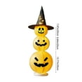 thumbnail image 3 of Japceit Halloween Pumpkin Lantern Light Decor Glowing Witch Hat Pumpkin Stack For Party Tabletop Indoor Outdoor Holiday Decoration 3 Styles, 3 of 6