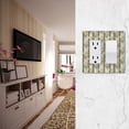 thumbnail image 5 of Yayeee Rocker Switch Wall Plate 1-Gang 4.6"x2.9" Home Decorative Outlet Cover, Olive Green Flowers, 5 of 6