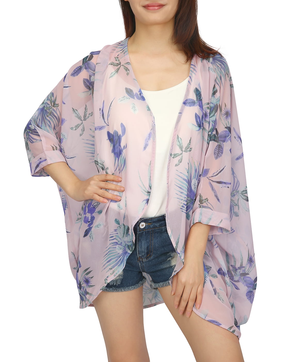 HDE HDE Sheer Kimono Cardigans for Women Open Front Summer Cardigan