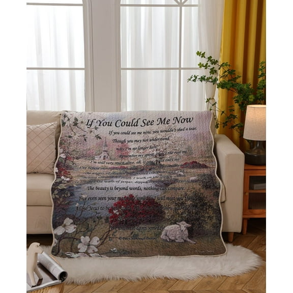 If You Could See Me Now - Lightweight Quilted Throw Blanket 50"x60" for All Seasons