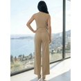 thumbnail image 3 of Conjunto de Mujer 2 Piezas Rayado Top de Tirantes y Pantalón Recto Set Fresco Casual, 3 of 5