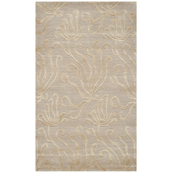 Martha Stewart  by  Seaflora Silk/ Wool Rug Shell 8'6" x 11'6" 9' x 12' Indoor Living Room, Bedroom, Dining Room