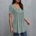 thumbnail image 6 of Rezuofi 2 Pcs Women's Tunic Tops Loose Fit Short Sleeve Shirts Crew Neck Summer Casual Tops, 6 of 6