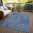 thumbnail image 6 of Addison Rugs Chantille Indoor/Outdoor Transitional Geometric Navy Washable Rectangle Rug, 9' x 12', 6 of 6