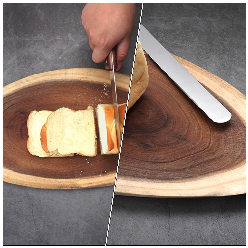Soimiss Wooden Cutting Board for Home Use Multiuse Serving Tray for Meat Pizza Bread Cheese and Party Decor