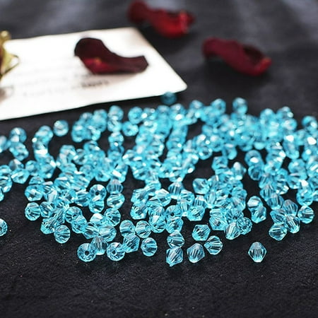 AkoaDa 220Pcs 6Mm Bicone Crystal Glass Spacer Bead For Diy Jewelry Making