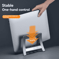 thumbnail image 2 of Vertical Laptop Stand Universal Desktop Stand Laptap Dock for Foldable Tablet Support Holder Silver, 2 of 5
