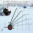 thumbnail image 4 of Pelle à Neige en Acier Robuste de 29 Pouces avec Roues – Manche Incliné à 5 Positions Réglables, Conception Ergonomique à Roues, Lame de Charrue en Métal Durable – Déneigement Sans Effort pour Entrée, Trottoir et Patio, 4 of 23