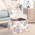 thumbnail image 5 of BZSMCE Storage Bin Cube Organizer Basket with Flip-Top Lid Serene Blossom Silhouette Printed, 5 of 7