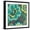Black Frame, variant on Art.com Floral Assortment Teal on Dark Grey Crop I Art Print by Hugo Wild, 16" x 16"