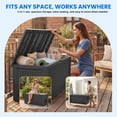 thumbnail image 2 of Dextrus 90 Gallon Deck Box, Heavy-Duty UV Protected Outdoor Storage Container with Built-in Handles, Lockable Patio Storage Bin for Furniture Cushions, Garden Tools and Poolside Essentials, Dark gray, 2 of 10