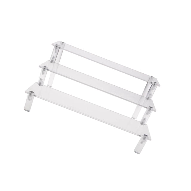 facefd Clear Acrylic Display Riser Stand Perfume Cosmetics Holder for Decoration 39.5x27.5x15cm