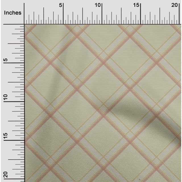 oneOone Tissu Polyester Lycra à Carreaux Tartan au Mètre 56 Pouces de Large