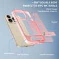 thumbnail image 5 of For iPhone 12 Pro / 12 6.1" Magnetic Phone Case,Compatible with Mag-Safe,Built-in Retractable Kickstand,Military Grade Shockproof Anti-Scratch Ultra Slim Skin Feel Translucent Phone Case,Pink, 5 of 7