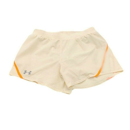 Under Armour Womens Heat Gear Running Shorts Size S Yellow Orange