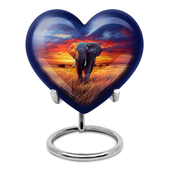 SABURIAL Elephant Urn - Small Burial Urn For Human Ashes Adult Female - Keepsake Funeral Urns For Human Ashes Adult Man - Decorative Urns - 3 Inch