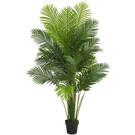 Nearly Natural artificial indoor 6' Hawaii Palm Artificial (Best Indoor Palm Trees)