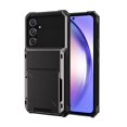 thumbnail image 1 of Nalacover Back Wallet Case for Samsung Galaxy A34 5G, Hidden Card Slot Dual Layers Rugged PC + Soft TPU Hybrid Military Grade Shockproof Cover Heavy Duty Lens Protection Non-Slip Case, Gray, 1 of 8