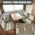 thumbnail image 2 of FOR U DESIGNS Wolf Amercian Tribal Pattern 2 Pcs RV Dinette Cushion Covers Anti-Slip Camper Cushion Slipcover Stretch 2 Seat Sofa Chair Cover 1 Backrest Covers and 1 Bench Covers, 2 of 7