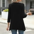thumbnail image 4 of 3/4 Sleeve Tunic Tops for Women Loose Fit Dressy Casual Blouse Flowy Shirts to Wear with Leggings S-3XL, 4 of 6