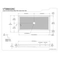 thumbnail image 3 of Aqua Eden VTSB60326C Bonaire 60" x 32" Anti-Skid Single Threshold Shower Base with Center Drain Hole, White, 3 of 3