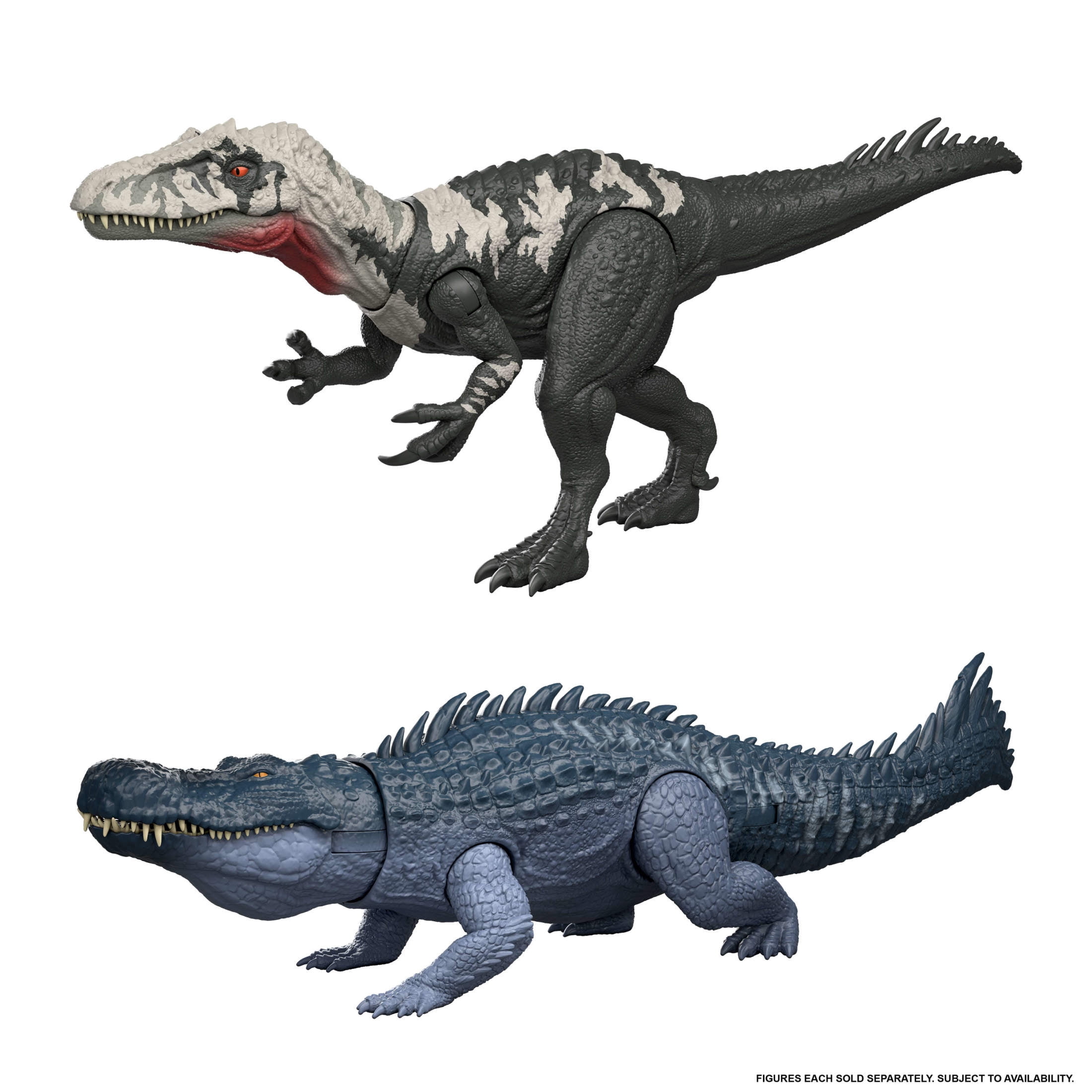 Jurassic World Gigantic Thrashers Dinosaur Figure Toy, 2 Attacks & Evolve Feature