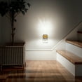 thumbnail image 7 of YANSUN 4.8 in 1-Watt Acrylic Square Column Plug-in LED Night Light with Sliding Dimmer, White Light 5000K, Black & Copper, 2-Pack, 7 of 7
