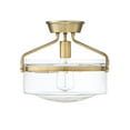 thumbnail image 2 of Trade Winds Gardner Semi-Flush Mount Ceiling Light in Warm Brass, 2 of 6