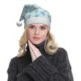 thumbnail image 5 of KLL Christmas Hats for Adults Plush Sea Turtle Print Santa Hat Xmas Fluffy Santa Claus Hat for Women Men, 5 of 6