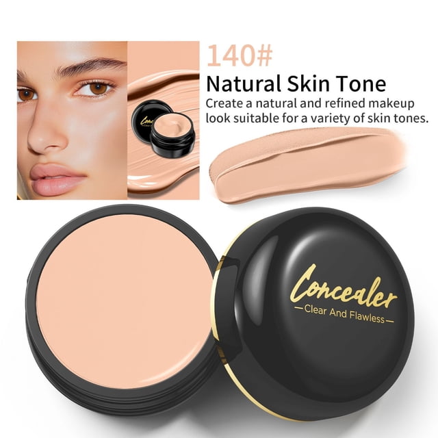 Color Correcting Concealer Pot Concealer Full Coverage Under Concealer For Conceals Dark Circles Foundation Makeup, A Concealer