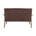 thumbnail image 6 of Modern Mid-Century Loveseat Sofa, 2 Seater Cushioned Couch with Solid Wood Armrests and Legs, Lounge Chair for Living Room, Apartment and Small Space, 6 of 9