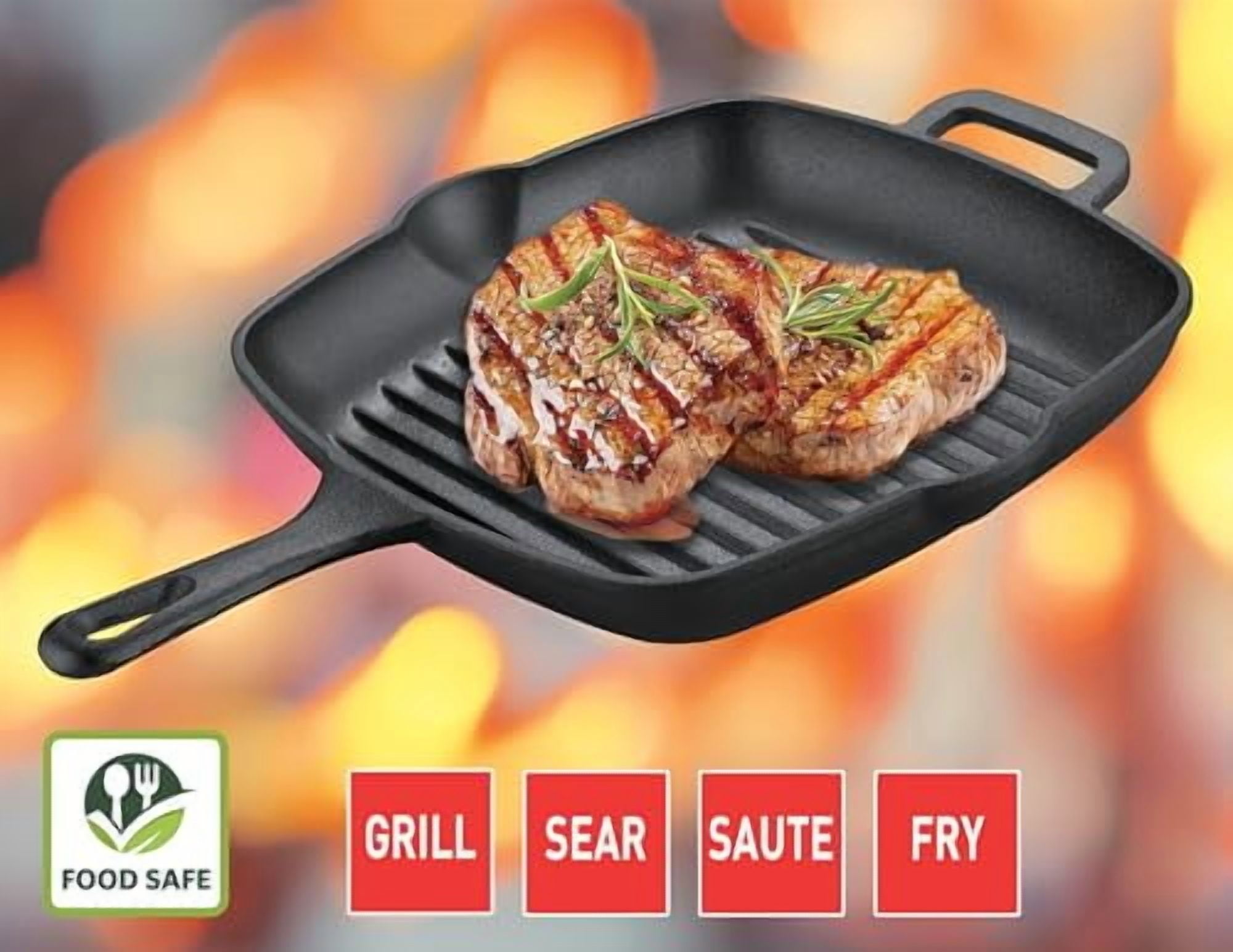 EUROSTAR 10.5" Cast Iron Grill Pan